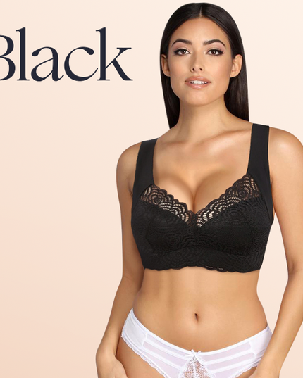 EXTRA LIFT - Ultimate Lift Stretch Full-Figure Seamless Lace Cut-Out Bra - Libiyi