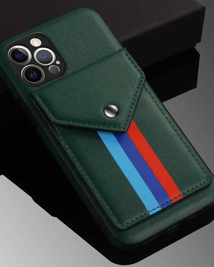 Lanyard Leather Wallet Card Holder Stand Phone Case For iPhone - Libiyi