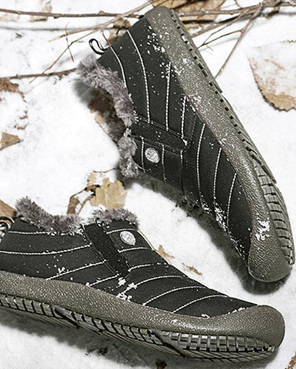 Large Size Waterproof Warm Cotton Snow Boots Lovers Shoes - Keilini