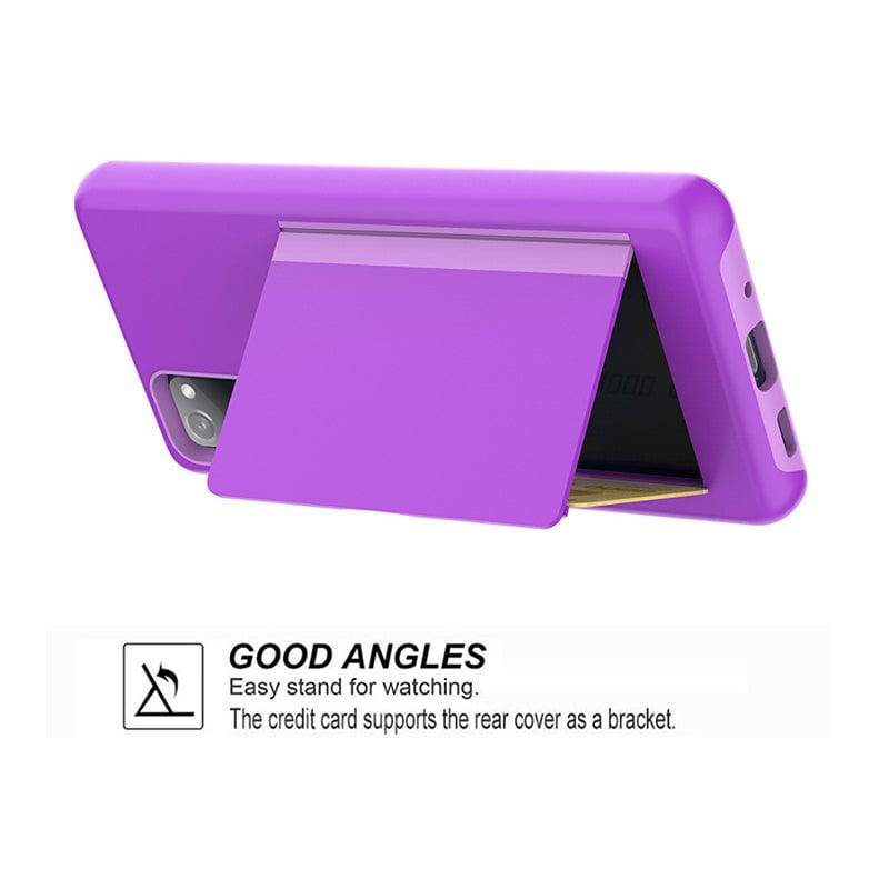 Armor Protective Card Holder Case for Samsung S20 With 2-Pack Screen Protectors - Libiyi