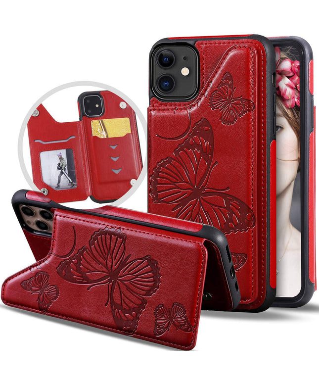 New Luxury Embossing Wallet Cover For iPhone 11-Fast Delivery - Libiyi