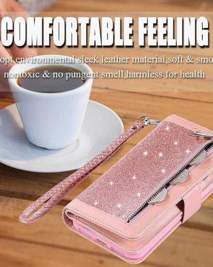 Bling Wallet Case with Wrist Strap for iPhone 12 Series - Libiyi