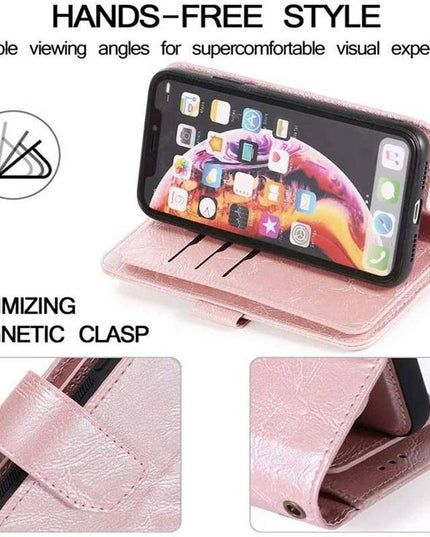 Detachable Flip Folio Zipper Purse Phone Case for iPhone 13 Series - Libiyi