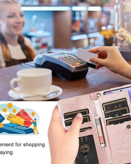 Detachable Flip Folio Zipper Purse Phone Case for Samsung Note 20 Series - Libiyi