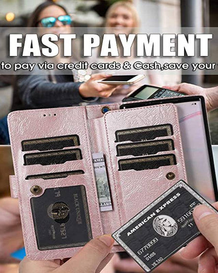 Detachable Flip Folio Zipper Purse Phone Case for Samsung S20 Series - Libiyi