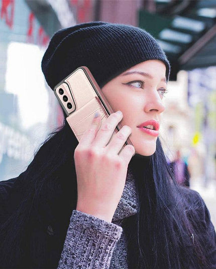 Dual Layer Lightweight Leather Wallet Case for Samsung Galaxy S21 Plus - Libiyi