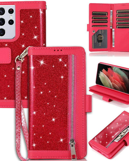 Bling Wallet Leather Case for Samsung S21 Ultra - Libiyi