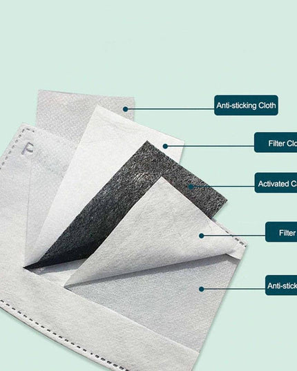 Activated Carbon Filters PM2.5 - 5 layers - 10 pcs - Libiyi