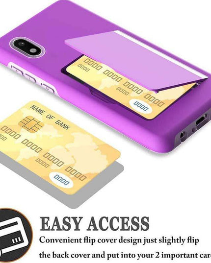Armor Protective Card Holder Case for Samsung A10e With 2-PACK Screen Protectors - Libiyi