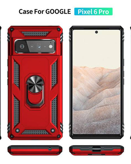 Luxury Armor Ring Bracket Phone case For Google Pixel 6 Pro With 1-Pack Screen Protector - Libiyi