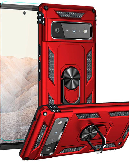 Luxury Armor Ring Bracket Phone case For Google Pixel 6 Pro With 1-Pack Screen Protector - Libiyi