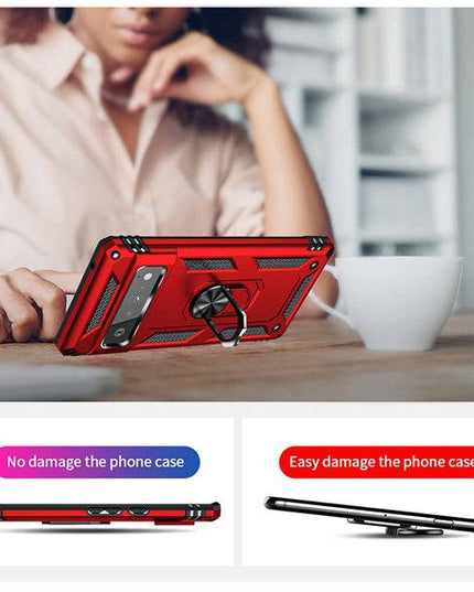 Luxury Armor Ring Bracket Phone case For Google Pixel 6 Pro With 1-Pack Screen Protector - Libiyi