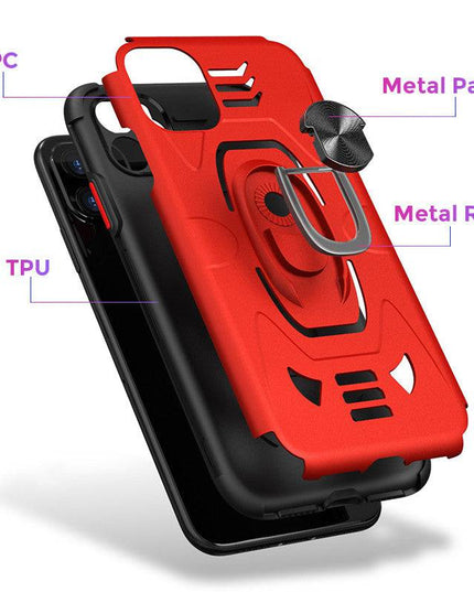2022 Anti Fall Rugged Shield Ring Bracket Phone case For iPhone 12 Series - Libiyi
