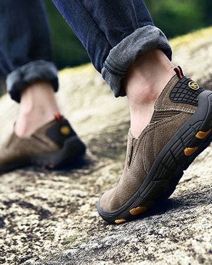 Men's Loafers & Slip-Ons Casual Daily Pigskin Breathable Non-slipping Wear Proof Walking Shoes - Libiyi