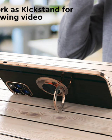 Shiny Plating Built-in Finger Ring Case For iPhone 12 Series - Libiyi