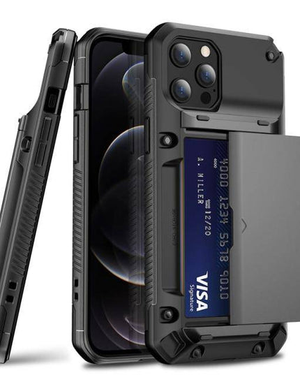 Armor Slide Military Grade Wallet Shockproof Case for iPhone 12 Series - Libiyi